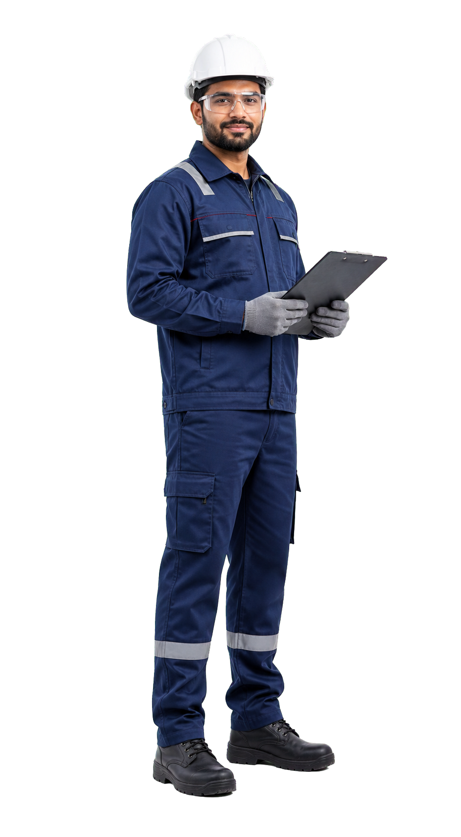 Industrial worker with clipboard